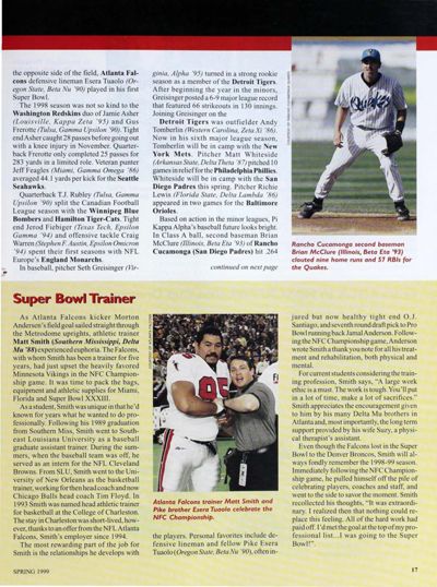 Super Bowl Trainer, Spring 1999